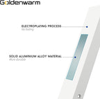 goldenwarm 5 Pack White Finger Edge Pulls Drawer Finger Pulls Kitchen Hardware Handles Bedroom Dresser Drawers, 3in Hole Centers