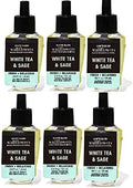 Bath & Body Works Wallflowers Fragrance Refill, 6-Pack White Tea & Sage (24 ml each)