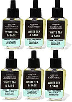 Bath & Body Works Wallflowers Fragrance Refill, 6-Pack White Tea & Sage (24 ml each)