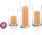 yummi Set of 12 Slim Pillars and Cylinder Vases - Caramel