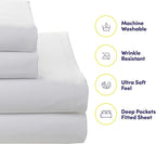 Sweet Home Collection 7 Piece Comforter Set Bag Solid Color All Season Soft Down Alternative Blanket & Luxurious Microfiber Bed Sheets, Genova, King