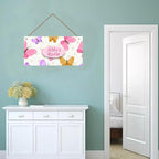 Personalized Butterfly Sign Wall Decor For Girls Room Kids Room Colorful Decoration Nursery Decor Party Decorations For Little Man Cave Flowers Theme Wall Art Decor For Boys Room