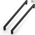 JOY DECOR 15 Pack Cabinet Handles, Black Cabinet Pulls, 11-1/3 Inch Kitchen Closet Handles Square Drawer Pulls Stainless Steel Drawer Hardware, 288mm Hole Centers