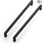 JOY DECOR 30 Pack Cabinet Handles, Black Cabinet Pulls, 11-1/3 Inch Kitchen Closet Handles Square Drawer Pulls Stainless Steel Drawer Hardware, 288mm Hole Centers