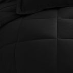 CozyLux Queen Comforter Set Black - Bed in a Bag Queen Size 7 Pieces, Luxury Soft Bed Set for All Seasons, Bedding Set with Down Alternative Comforter, Sheets, Pillowcases & Shams