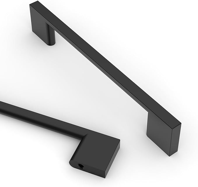 Asidrama 30 Pack 5 Inch(128mm) Matte Black Kitchen Cabinet Handles, Cabinet Pulls Kitchen Cabinet Hardware for Cupboard Drawer Pulls