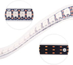 BTF-LIGHTING WS2812B IC RGB 5050SMD Pure Gold Individual Addressable LED Strip 3.28FT 144LED 144Pixel/m Flexible Full Color IP67 DC5V for DIY Chasing Color Project(No Adapter or Controller)