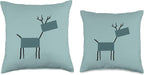 Cute Scandinavian Animals Designs Chic Deer Moose Scandinavian Elk Minimalism Reindeer Throw Pillow, 16x16, Multicolor