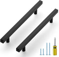 Ravinte Black Cabinet Handles 20 Pack 6-3/10 inch Matte Black Square Cabinet Pulls Kitchen Hardware 8-4/5 inch Overall Length Kitchen Drawer Pulls