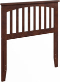 AFI, Mission Twin Solid Wood Headboard with Attachable Charger, Walnut