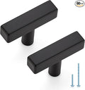 JOY DECOR 60 Pack Single Hole Matte Black Square Cabinet Handles Stainless Steel Cabinet Hardware Pulls for Kitchen and Drawers with 2 Inch Overall Length