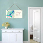 Personalized Sign Mermaid Tail Sign Rerto Wall Art Decor For Kids Room Custom Name Door Décor For Little Man Cave Girls Bedroom Home Garden Yard