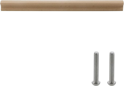 6Pcs Unfinished Beech Wood Solid Furniture Pulls Handles,Unfinished Unpainted Paintable Wooden Handles Cupboard Closet Drawer Handle Pull,Length 11.81",Hole Dis.8.82"