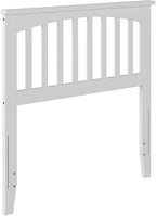 AFI, Mission Twin Solid Wood Headboard with Attachable Charger, White