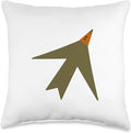 Cute Scandinavian Animals Designs Chic Scandinavian Bird Minimalism Throw Pillow, 16x16, Multicolor