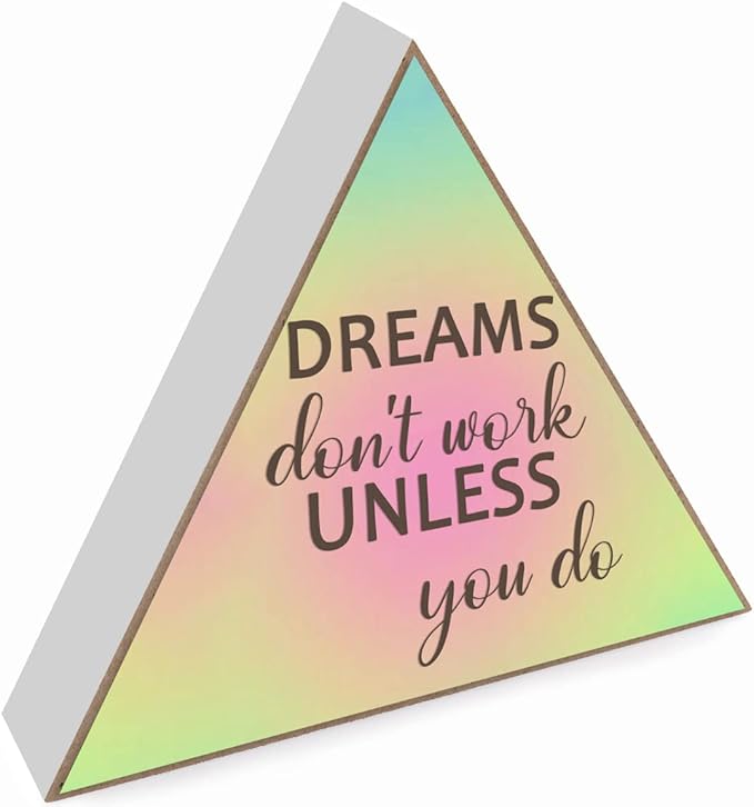 Dreams Don't Werk Unless You Do - Inspirational Quote Wooden Box Sign Nursery Decor Girls Boho Tribal Art Print for Kids Bedroom Nursery Decor Home Office Decor