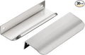 Ravinte Hardware 30 Pack Silver Cabinet Handles, 4.75 Inch (120mm) Finger Edge Pulls, 3.75 Inch Hole Center, Finger Pulls for Cabinets