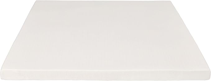 Pure Green Natural Latex Mattress Topper w/Luxury Cover - Firm - 1 Inch - Queen Size (GOTS Certified Organic)