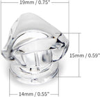 MroMax 6pcs Tiny Pull Handle Triangle Acrylic Mini Knob 19mm Diameter Clear Shiny Knob Cute Decoration for Jewelry Box, Gift Case and Makeup Box