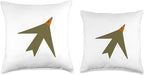 Cute Scandinavian Animals Designs Chic Scandinavian Bird Minimalism Throw Pillow, 16x16, Multicolor