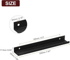 uxcell Cabinet Finger Edge Pull, 5pcs 200mm / 7.87" Aluminum Alloy Back Mount Hidden Cabinet Pulls Concealed Handle for Home Kitchen Drawer Cabinet, Black