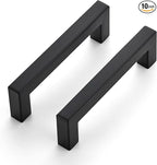 Ravinte 10 Pack 4 Inch Kitchen Square Cabinet Handles Matte Black Cabinet Pulls Black Drawer Pulls Kitchen Cabinet Hardware Handles