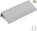 goldenwarm 10 Pack Brushed Nickel Finger Edge Pulls Drawer Finger Pulls Kitchen Hardware Handles Bedroom Dresser Drawers, 3in Hole Centers