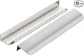 Ravinte Hardware 12 Pack Silver Cabinet Handles, 7.8 Inch (200mm) Finger Edge Pulls, 6-1/4 Inch Hole Center, Finger Pulls for Cabinets