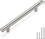 homdiy Cabinet Handles Brushed Nickel Cabinet Pulls - HD201SN Modern Drawer Handles Stainless Steel Cabinet Hardware 4-1/2in Hole Centers Kitchen Cabinet Handles Cupboard Handles