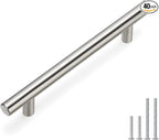 homdiy Cabine Handles Brushed Nickel Drawer Pulls - HD201SNB Cabinet Hardware 4in Hole Centers Cabinet Pulls for Kitchen Cabinets