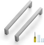 Ravinte 20 Pack Brushed Nickel Kitchen Cabinet Handles 6-1/4 Inch Cabinet Pulls Square Kitchen Hardware for Cabinet Drawer Pulls Drawer Handles Come with Screwdriver