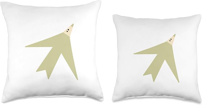 Cute Scandinavian Animals Designs Chic Scandinavian Bird Minimalism Throw Pillow, 16x16, Multicolor