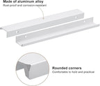 uxcell Cabinet Finger Edge Pull, 8pcs 250mm / 9.84" Aluminum Alloy Back Mount Hidden Cabinet Pulls Concealed Handle for Home Kitchen Drawer Cabinet, Silver