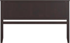 AFI, Madison King Solid Wood Panel Headboard with Attachable Charger, Espresso