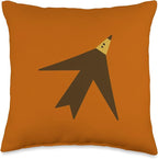 Cute Scandinavian Animals Designs Chic Scandinavian Bird Minimalism Throw Pillow, 16x16, Multicolor