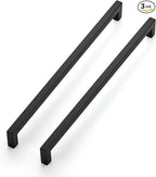 Ravinte 3 Pack 12-3/5 Inch Kitchen Square Cabinet Handles Matte Black Pulls Black Drawer Pulls Kitchen Cabinet Hardware Handles
