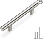 homdiy 2 Pack 3in Hole Centers Brushed Nickel Cabinet Handles Kitchen Cabinet Pulls - HD201SN, Bar Handle Pull with Brushed Nickel Finish