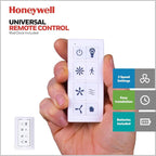 Honeywell Ceiling Fans Xerxes Modern 62 Inch Ceiling Fan with Light, Remote Control Fan, LED Indoor Fan with 8 Blades, White and Gray Wash Blade Finish Options, White (51628-01)