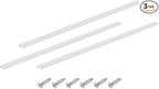 uxcell Cabinet Finger Edge Pull, 3pcs 800mm / 31.5" Aluminum Alloy Back Mount Hidden Cabinet Pulls Concealed Handle for Home Kitchen Drawer Cabinet, White