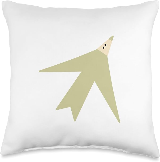 Cute Scandinavian Animals Designs Chic Scandinavian Bird Minimalism Throw Pillow, 16x16, Multicolor