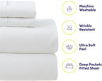 7 Piece Comforter Set Bag Solid Color All Season Soft Down Alternative Blanket & Luxurious Microfiber Bed Sheets, Queen, Checkered Box