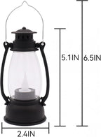 5.1 inch Mini Lanterns 6-Pcs LED Candle Small Lanterns Decorative Indoor Outdoor Hanging Light Ornaments Home Decor for Weddings Western Camping Party Halloween Christmas Decorations