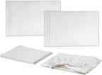 Queen Luxury Faux Fur Comforter Set - Soft & Breathable 7-Piece Bedding Collection - 1 Comforter, 1 Fitted Sheet, 1 Flat, 2 Pillowcases, 2 Pillow Shams - Deep Pocket - Premium Quality, Silver