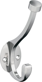 Amerock H5546526 | Adare Double Prong Decorative Wall Hook | Polished Chrome Hook for Coats, Hats, Backpacks, Bags | Hooks for Bathroom, Bedroom, Closet, Entryway, Laundry Room, Office