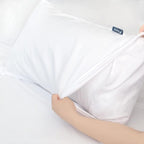 Moonsea Extra Deep Pocket Air Mattress White Sheets Twin Size - 3Pcs Side Storage Pocket Fitted Sheet & Pillowcase Twin Deep Pocket Sheet Sets Easily Fits for Kids 16in to 24in Pillow Top Air Bed