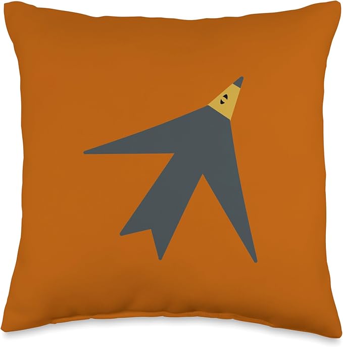Cute Scandinavian Animals Designs Chic Scandinavian Bird Minimalism Throw Pillow, 16x16, Multicolor