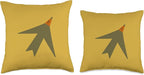 Cute Scandinavian Animals Designs Chic Scandinavian Bird Minimalism Throw Pillow, 16x16, Multicolor