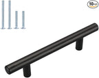 homdiy 3.5in Cabinet Pulls Black - HD201BK Matte Black Cabinet Hardware 25 Pack Black Handles for Cabinets Vintage Cabinet Handles and Drawer Pulls