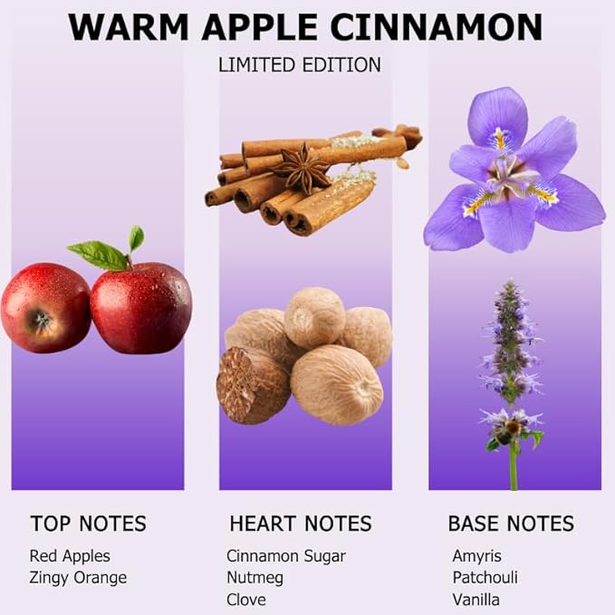 AROMELY Warm Apple Cinnamon Diffuser Oil Blend – Christmas Scents – Signature Diffuser Aroma – Luxurious Fragrance with Notes of Apples, Cinnamon Sugar, Nutmeg, and Amyris. (120ml)