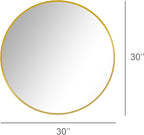 Bathroom Mirrors for Wall,Gold Frame Mirror,30'' Round Circle Mirror for Entryway Bedroom Vanity(30'',Gold)